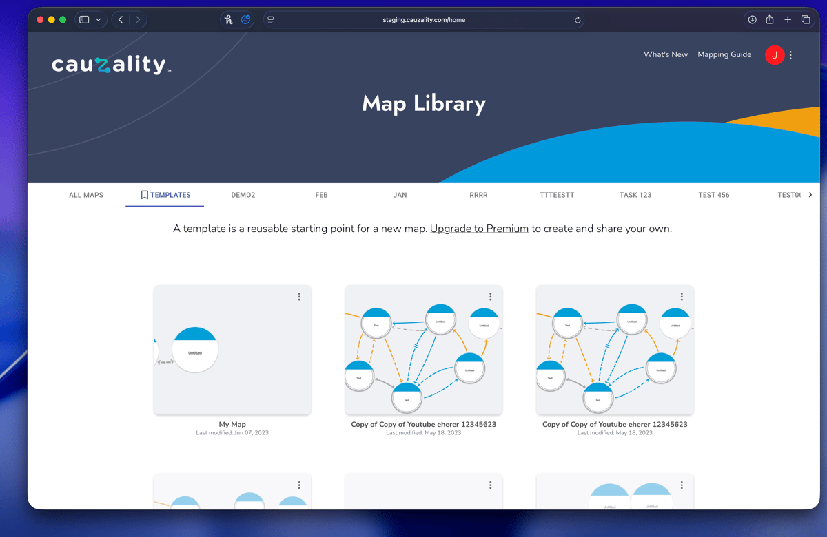 Cauzality Dashboard