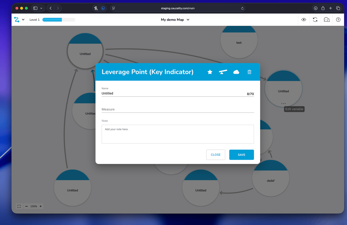 Point dialog